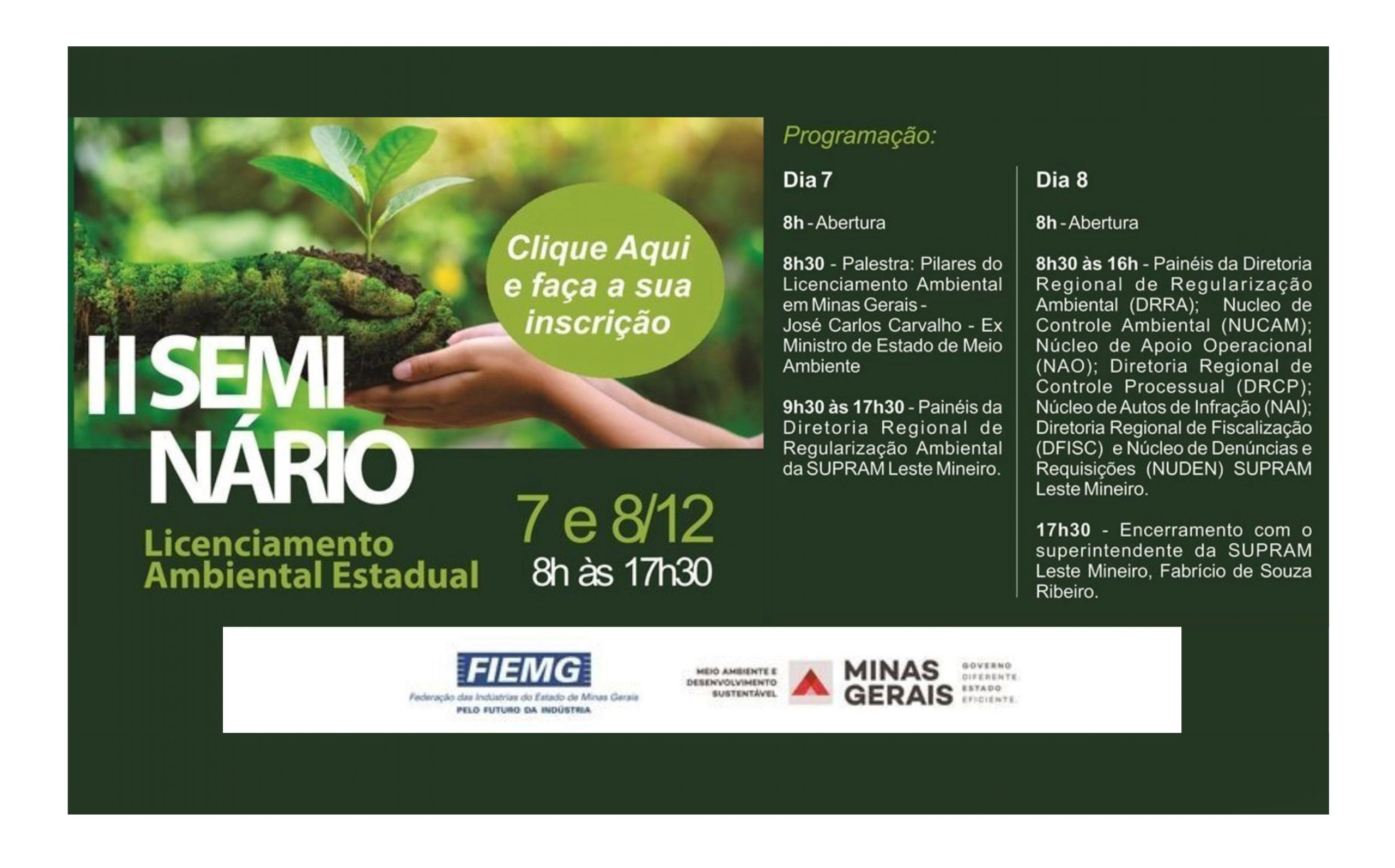 II Seminário de Licenciamento Ambiental Estadual será realizado pela FIEMG Regional Vale do Aço e Rio Doce