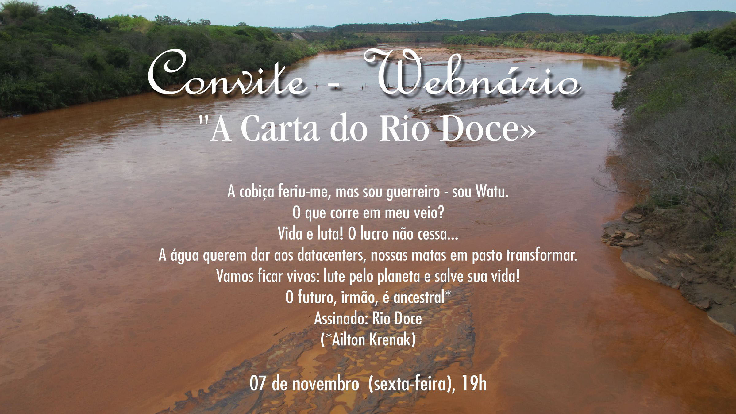 Webinário lança “A Carta do Rio Doce” que será encaminhada à COP-30